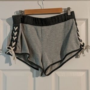 Mossimo Side Tie Gray Soft Shorts with Bow